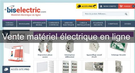 materiel electrique vente en ligne.
